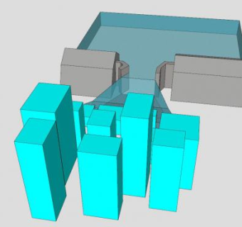 简易水库大坝SU模型下载_sketchup草图大师SKP模型