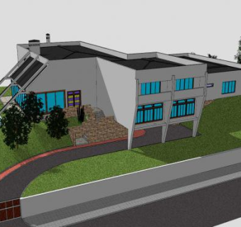 别墅建筑房子豪宅SU模型下载_sketchup草图大师SKP模型