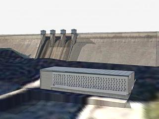 索利纳的水电站大坝下载_sketchup草图大师SKP模型
