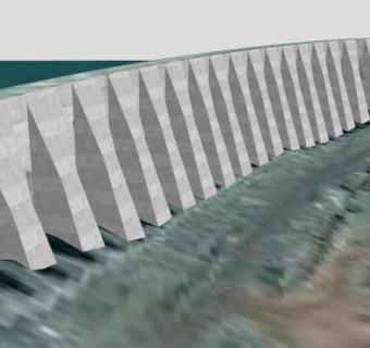 水电站大坝SU模型下载_sketchup草图大师SKP模型
