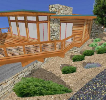 蜜蜂峡谷别墅建筑SU模型下载_sketchup草图大师SKP模型