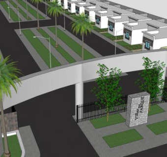 公园别墅建筑SU模型下载_sketchup草图大师SKP模型