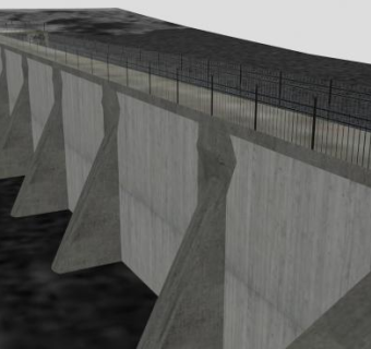 公路直坝SU模型下载_sketchup草图大师SKP模型