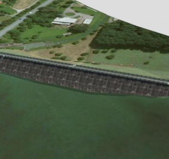 山间湖泊大坝SU模型下载_sketchup草图大师SKP模型