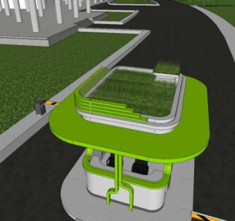 街道商业街驿站SU模型下载_sketchup草图大师SKP模型