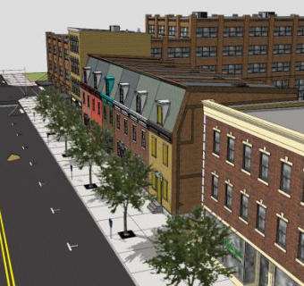 城市街区道路建设SU模型下载_sketchup草图大师SKP模型