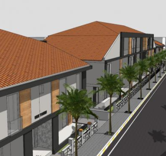 学生城市道路街道SU模型下载_sketchup草图大师SKP模型