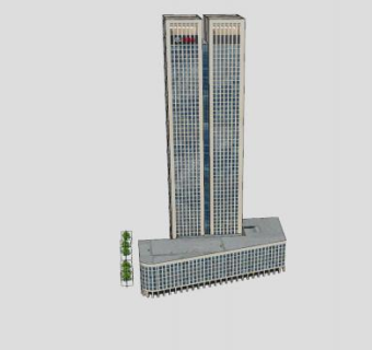摩天办公大楼SU模型下载_sketchup草图大师SKP模型