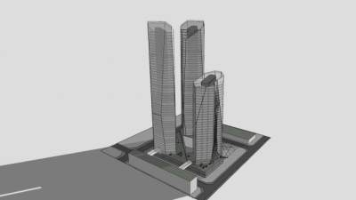 办公室建筑大楼SU模型下载_sketchup草图大师SKP模型