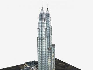 马来西亚石油公司建筑SU模型下载_sketchup草图大师SKP模型