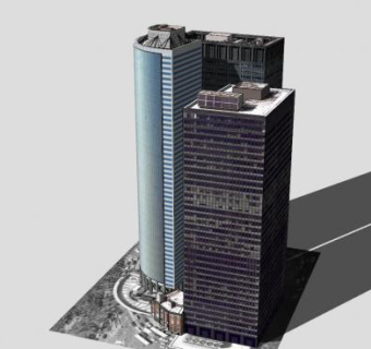 纽约道富街大楼SU模型下载_sketchup草图大师SKP模型