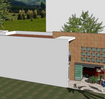 办公室建筑房子SU模型下载_sketchup草图大师SKP模型