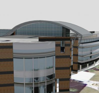 哈里斯公司工程建筑中心SU模型下载_sketchup草图大师SKP模型