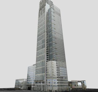 芝加哥权利信托大厦建筑SU模型下载_sketchup草图大师SKP模型