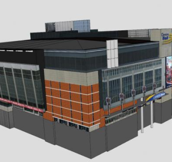 贝尔中心办公建筑SU模型下载_sketchup草图大师SKP模型
