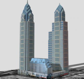 自由广场建筑大厦SU模型下载_sketchup草图大师SKP模型