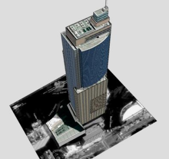 奇夫利大厦建筑SU模型下载_sketchup草图大师SKP模型