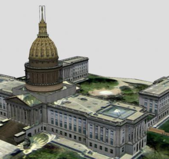 西弗吉尼亚州会议建筑国会大厦SU模型下载_sketchup草图大师SKP模型