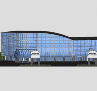 豪宅会议中心建筑SU模型下载_sketchup草图大师SKP模型