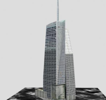 美国银行大厦建筑SU模型下载_sketchup草图大师SKP模型