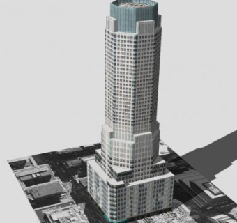 贝尔斯登办公大楼建筑SU模型下载_sketchup草图大师SKP模型