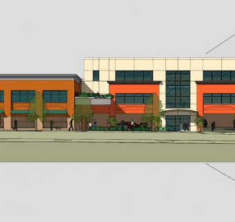 办公楼测试版建筑SU模型下载_sketchup草图大师SKP模型