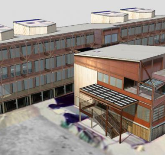 美林环境建筑中心SU模型下载_sketchup草图大师SKP模型