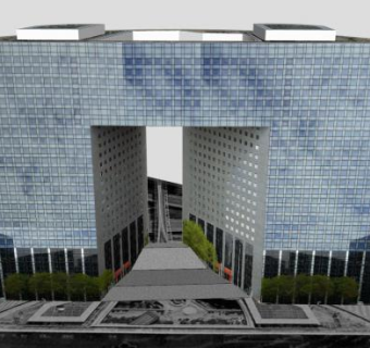 太平洋大厦建筑SU模型下载_sketchup草图大师SKP模型