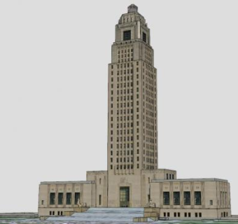 路易斯安那州旧议会办公大厦SU模型下载_sketchup草图大师SKP模型