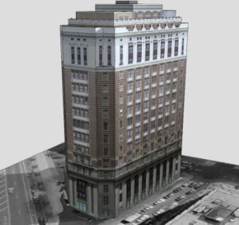 文艺办公大楼建筑SU模型下载_sketchup草图大师SKP模型