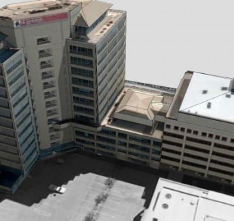 商业翻译建筑中心SU模型下载_sketchup草图大师SKP模型