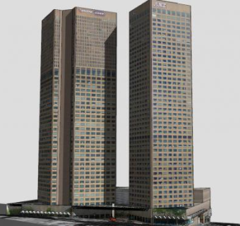 柯林斯商场大厦建筑SU模型下载_sketchup草图大师SKP模型