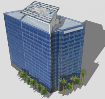 迈克尔逊大厦高层建筑SU模型下载_sketchup草图大师SKP模型