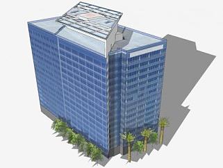 迈克尔逊大厦高层建筑SU模型下载_sketchup草图大师SKP模型