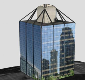 办公公司建筑物SU模型下载_sketchup草图大师SKP模型