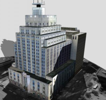 新英格兰办公电话大楼SU模型下载_sketchup草图大师SKP模型