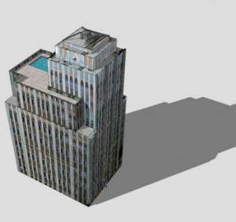哥伦比亚东部大厦建设SU模型下载_sketchup草图大师SKP模型