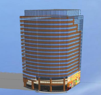 上海浦西建筑工程建筑SU模型下载_sketchup草图大师SKP模型