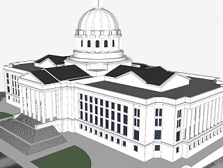 密苏里州议会大厦建筑SU模型下载_sketchup草图大师SKP模型