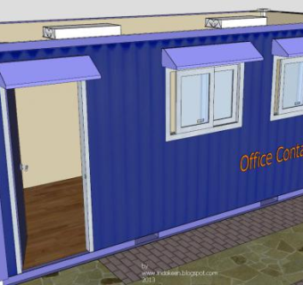 办公集装箱建筑SU模型下载_sketchup草图大师SKP模型