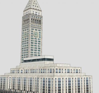 大都会人寿保险大厦公司建筑SU模型下载_sketchup草图大师SKP模型
