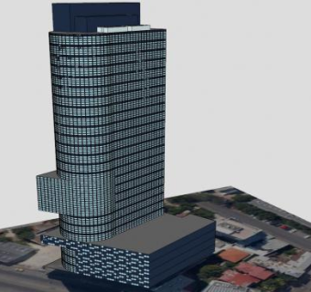 国际大厦办公建筑SU模型下载_sketchup草图大师SKP模型