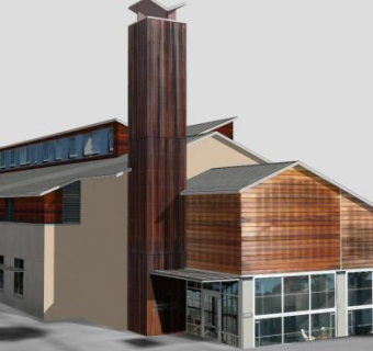 全球生态研究中心建筑SU模型下载_sketchup草图大师SKP模型