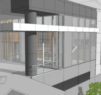 住宅大堂建筑SU模型下载_sketchup草图大师SKP模型