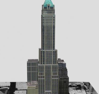 华尔街特朗普大厦SU模型下载_sketchup草图大师SKP模型