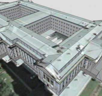 美国财政部大楼建筑SU模型下载_sketchup草图大师SKP模型