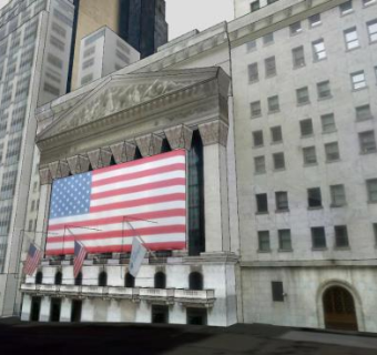 纽约证券交易所建筑SU模型下载_sketchup草图大师SKP模型