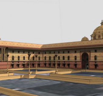 秘书处南块建筑SU模型下载_sketchup草图大师SKP模型