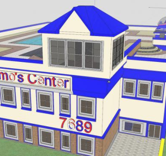 现代建筑办公大厦SU模型下载_sketchup草图大师SKP模型