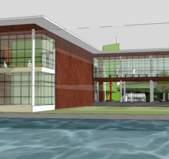 办公室水泥厂建筑SU模型下载_sketchup草图大师SKP模型